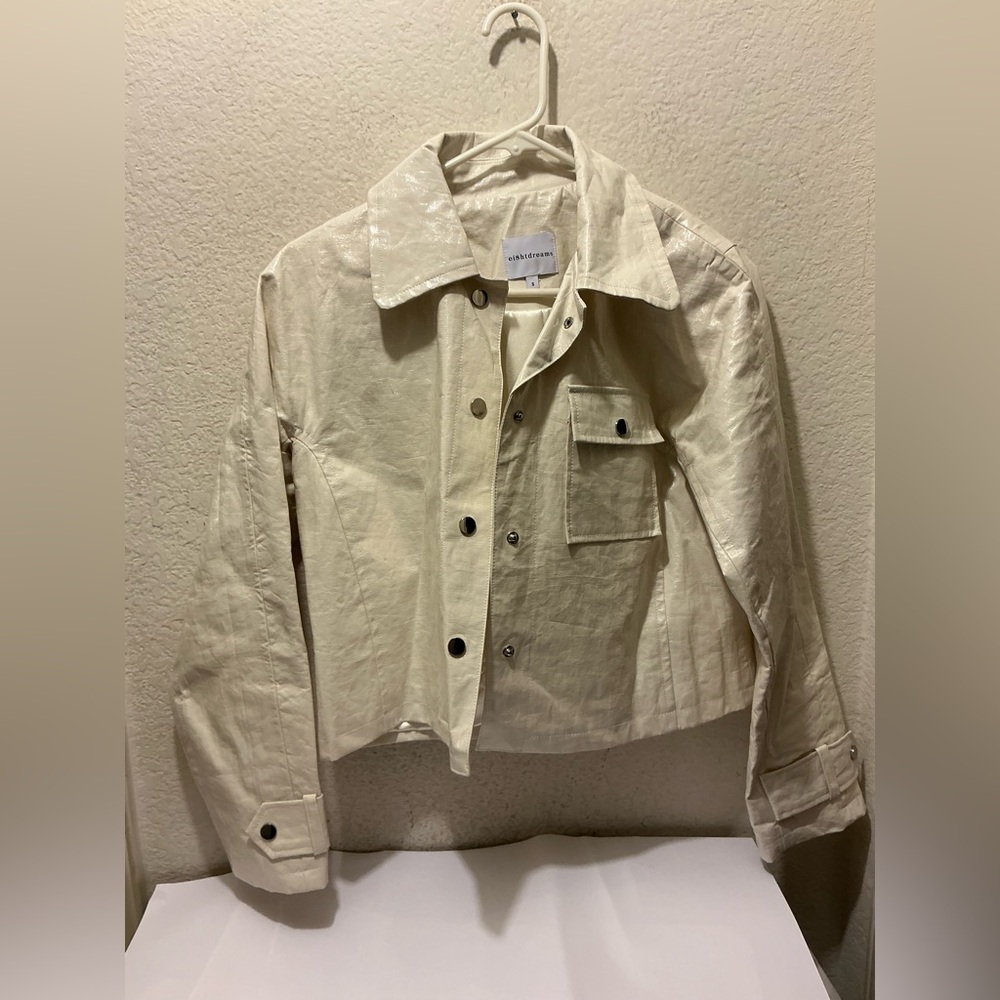 Ei8ht dreams Cream Utility Jacket with Pocket Detail size S